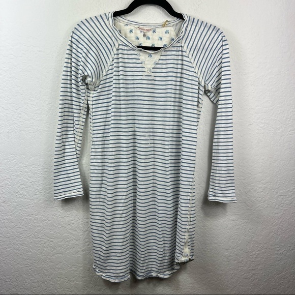 ❤️ Rebecca Taylor Striped Long Sleeve Tunic Top - Picture 1 of 8